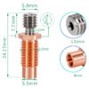 Heat Break Bi-Metal TITÂNIO Cobre E3D V6 Clone com Rosca de Alta Temperatura ( Heatbreak titanium alloy red copper Copper thread wear and high-temp resistant ) - AIMSOAR