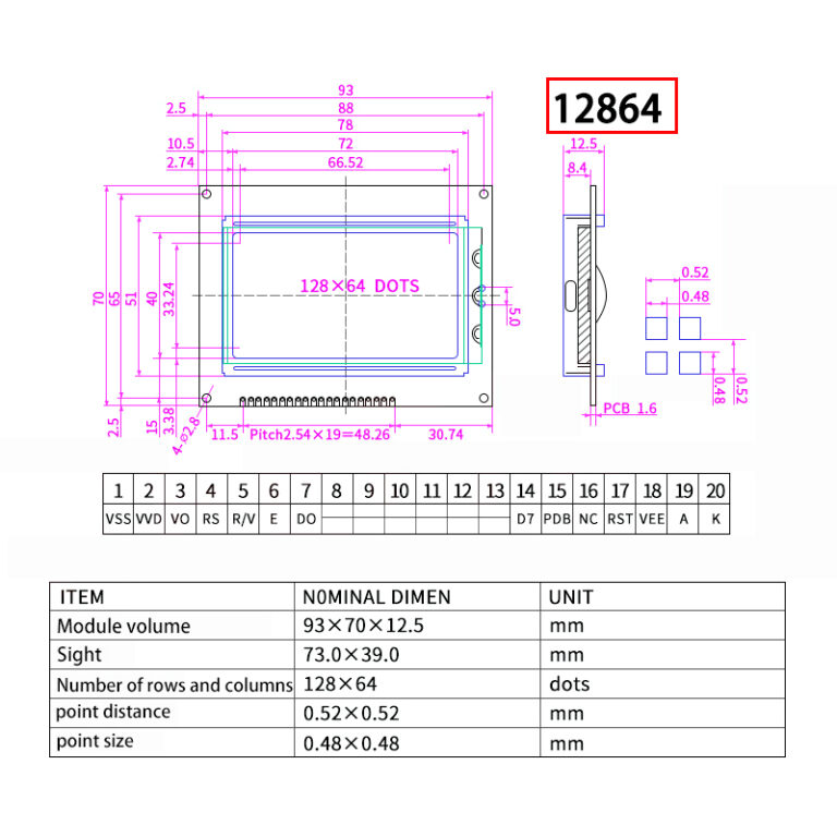 Display 12864 LCD screen - AIMSOAR - Image 2