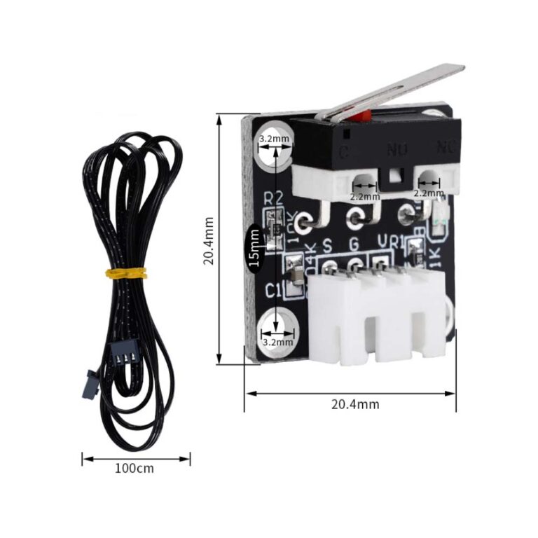 KIT Interruptor Mecânico Fim de Curso com cabo 1m Creality CR-10 Ender-3S Sensor Endstop Switch - AIMSOAR - Image 2