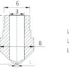 1.5mm Latão Nozzle MK8 para filamento 3mm - AIMSOAR