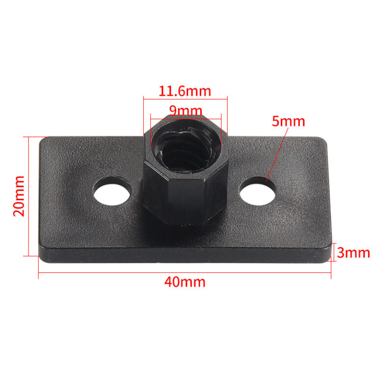 Porca T8 para Varões Trapezoidal T8 pitch 2mm Lead Passo 8mm (Z-axis T-shaped screw nut seat holder) - AIMSOAR - Image 2