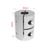 União Acoplador Rigido 5mm 8mm Alumínio D20L25 ( Rigid coupling 5mmX8mmx25mm ) - AIMSOAR