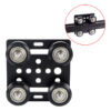 Gantry Plate Preto V-Slot 2020 com Rolamentos D-Type POM - AIMSOAR