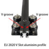 Gantry Plate Preto V-Slot 2020 com Rolamentos D-Type POM - AIMSOAR