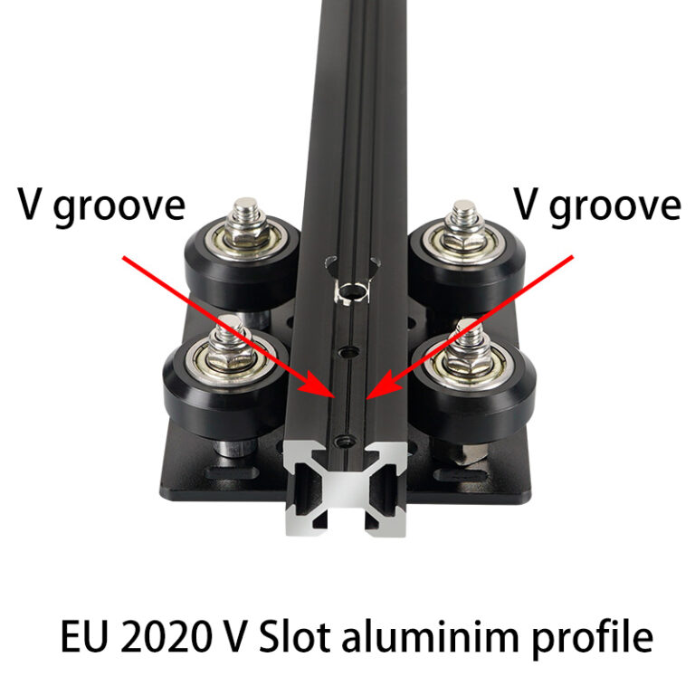 Gantry Plate Preto V-Slot 2020 com Rolamentos D-Type POM - AIMSOAR - Image 4