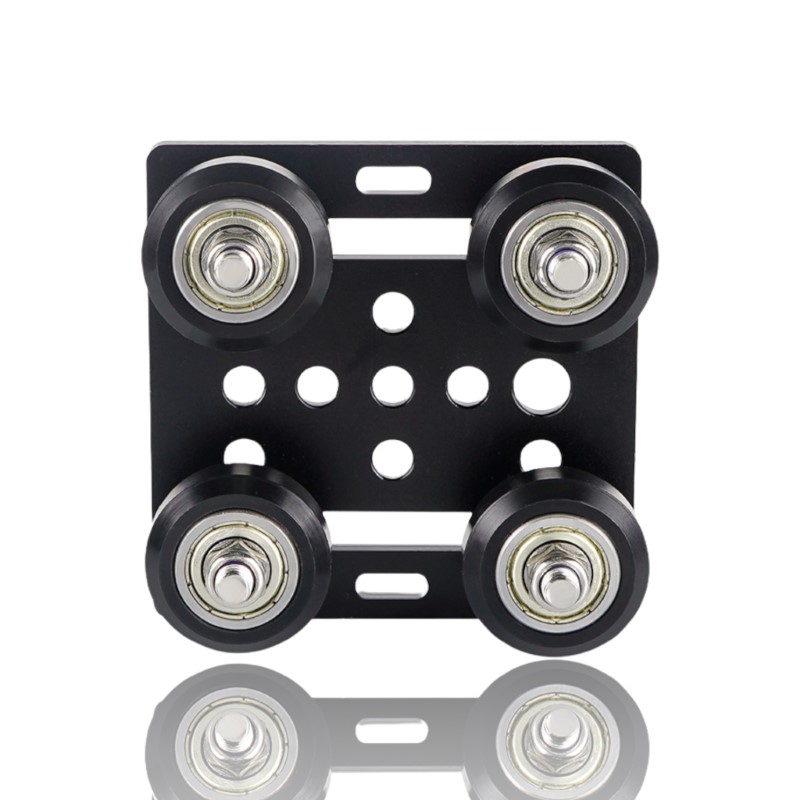 Gantry Plate Preto V-Slot 2020 com Rolamentos D-Type POM - AIMSOAR