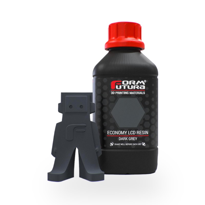 1000ml Economy LCD Series Resina Impressão 3D LCD e DLP UV (385 - 420nm) Dark Grey  - FORMFUTURA