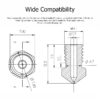 0.8mm C-SERIES CuCrZr (Copper Chromium Zirconium) Nozzle V6 (compatível com E3D High Temperature PEEK PEKK PEI ) - AIMSOAR