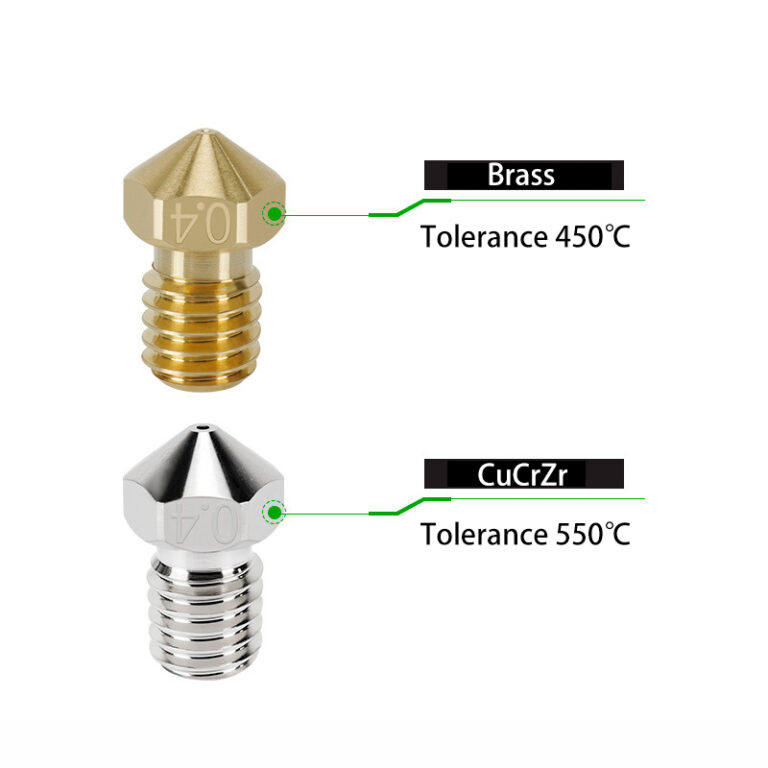 0.8mm C-SERIES CuCrZr (Copper Chromium Zirconium) Nozzle V6 (compatível com E3D High Temperature PEEK PEKK PEI ) - AIMSOAR - Image 3