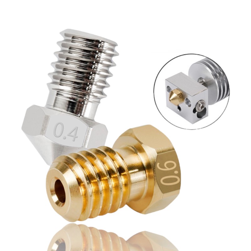 0.8mm C-SERIES CuCrZr (Copper Chromium Zirconium) Nozzle V6 (compatível com E3D High Temperature PEEK PEKK PEI ) - AIMSOAR - Image 4