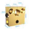 Heat Block Brass de Latão de alta temperatura 400ºC para CR10S Ender 3 20X20X10mm  ( Heatblock bloco de aquecimento  ) - AIMSOAR