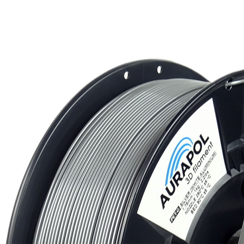 AURAPOL PETG Filament Silver 1 Portugal Espana Evolt Impressao 3D