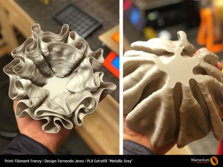 PLA 750g Extrafill Metallic Grey - Fillamentum - Image 4