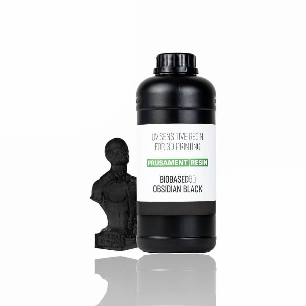 Prusament Resin 1kg BioBased60 Obsidian Black - Prusa Original