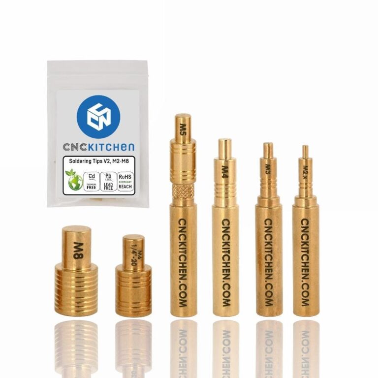 Conjunto Soldering Tips SET V2.1 for M2-M8 for M900/T18 threaded inserts - CNC Kitchen