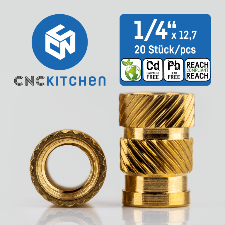 Threaded inserts 1/4" 20 pcs - CNC Kitchen - Image 2