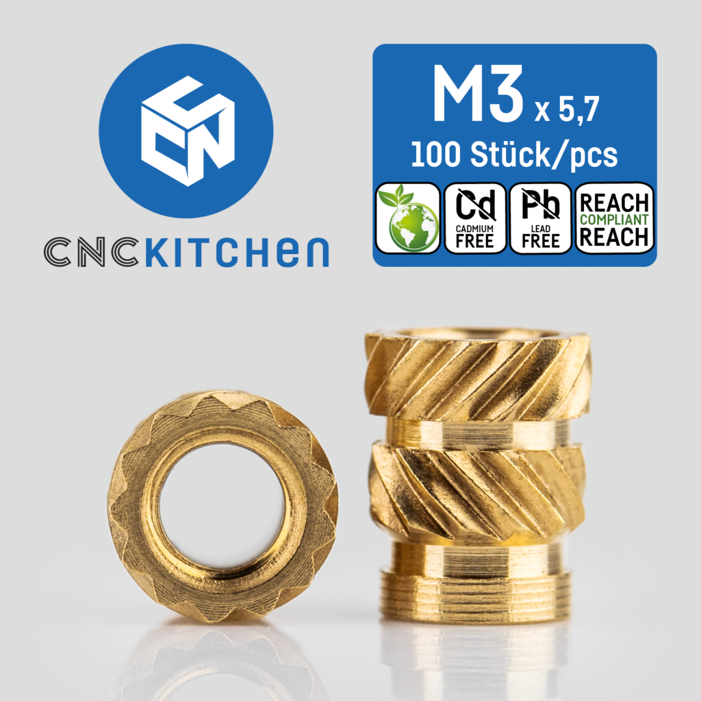 Threaded inserts - M3 standard 100 pcs - CNC Kitchen - Image 2