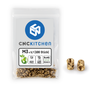 Threaded inserts m3 stardard portugal espana impressao 3d evolt