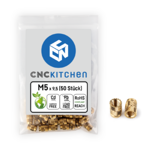 Threaded inserts m5 short 9.5 portugal espana impressao 3d evolt