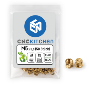 Threaded inserts m5 short portugal espana impressao 3d evolt