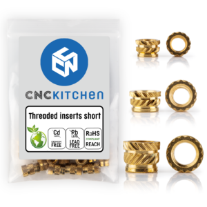 Threaded inserts set short 200 pcs 1 portugal espana impressao 3d evolt