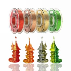pla silk dual color combination silver gold green red purple evolt portugal espana filamento impressao 3d