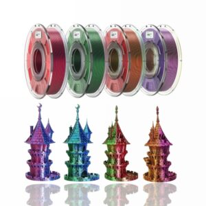 pla silk dual color combination blue green red purple evolt portugal espana filamento impressao 3d