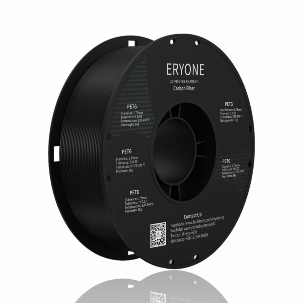 petg carbon fiber eryone black evolt portugal espana filamento impressao 3d