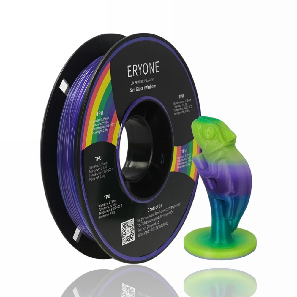 tpu 1kg eryone deep sea glass rainbow evolt portugal espana impressao 3d