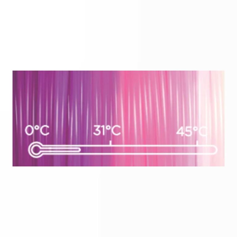 PolyLite Temperature Changing Purple to Pink to Natural 2 evolt portugal espana filamento impressao 3d