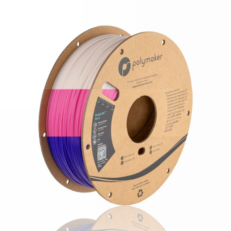 PolyLite Temperature Changing Purple to Pink to Natural 2 evolt portugal espana filamento impressao 3d