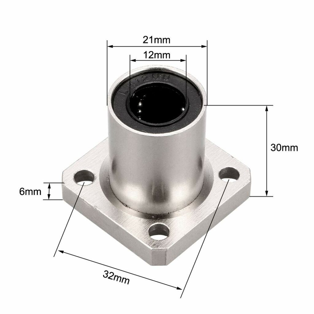 Mancal (Suporte Apoio Fixo Rolamento) LMK12LUU Rolamento Linear (Linear Bearings 12x21x30mm) - AIMSOAR - Image 2