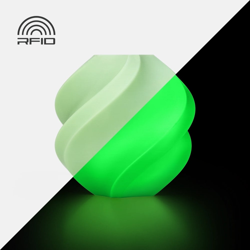 pla glow bambu lab green evolt portugal espana filamento impressao 3d