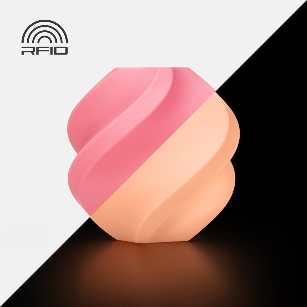 pla glow bambu lab pink evolt portugal espana filamento impressao 3d