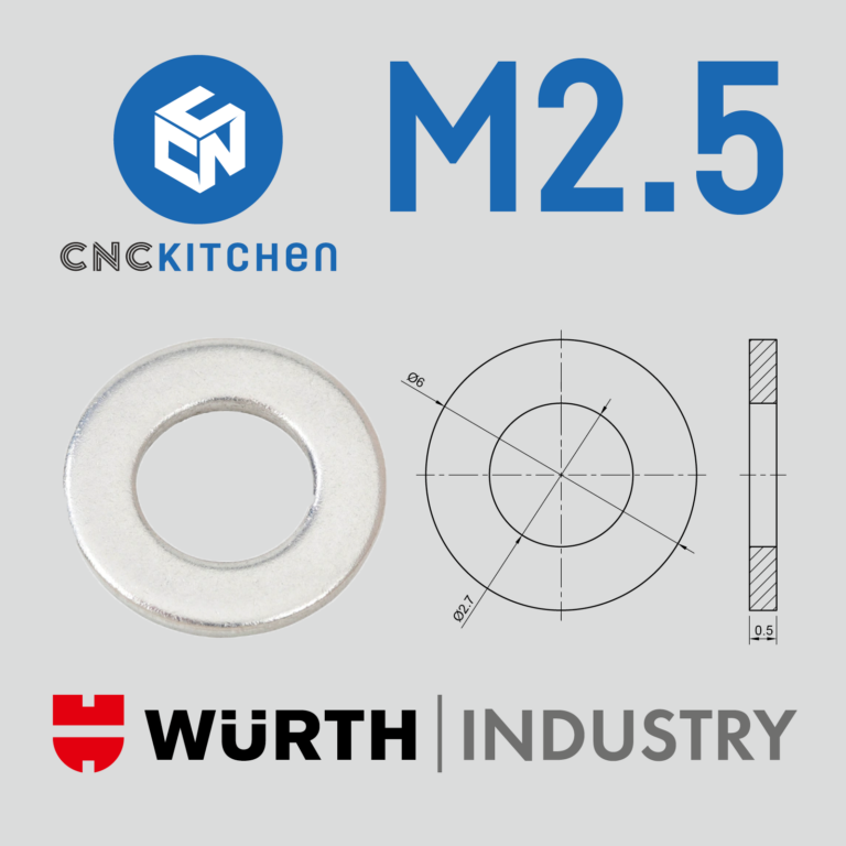 200 Anilhas M2,5 Standard Washers - CNC Kitchen