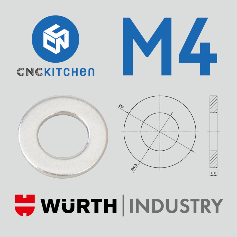 100 Anilhas M4 Standard Washers - CNC Kitchen