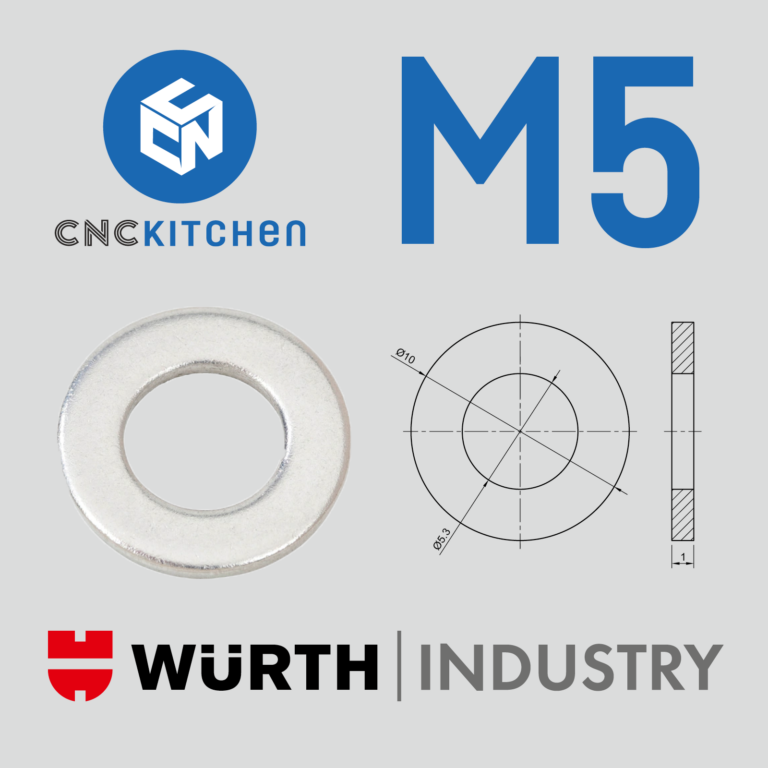 100 Anilhas M5 Standard Washers - CNC Kitchen