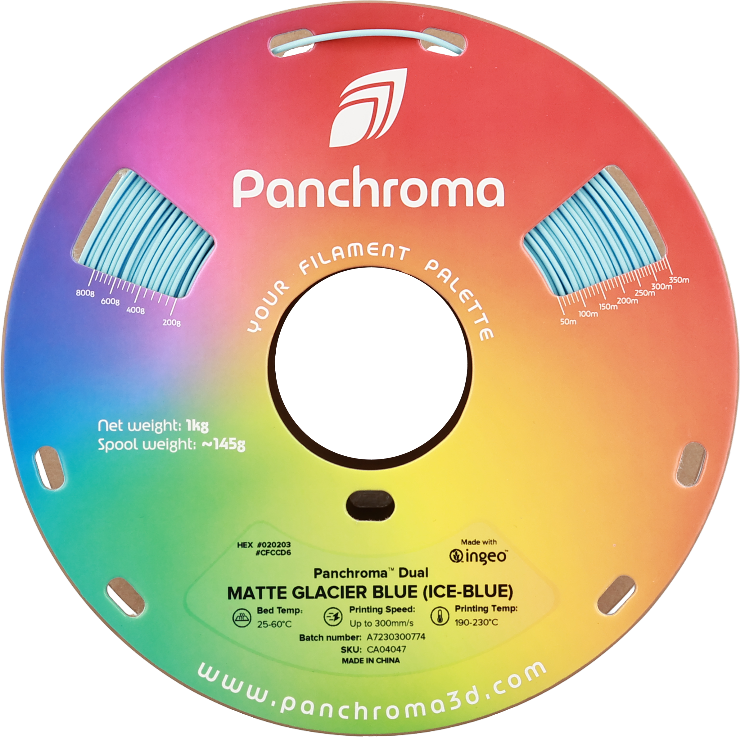 Panchroma™ PLA Dual Matte 1kg Glacier Blue (Ice-Blue) - Polymaker - Image 7
