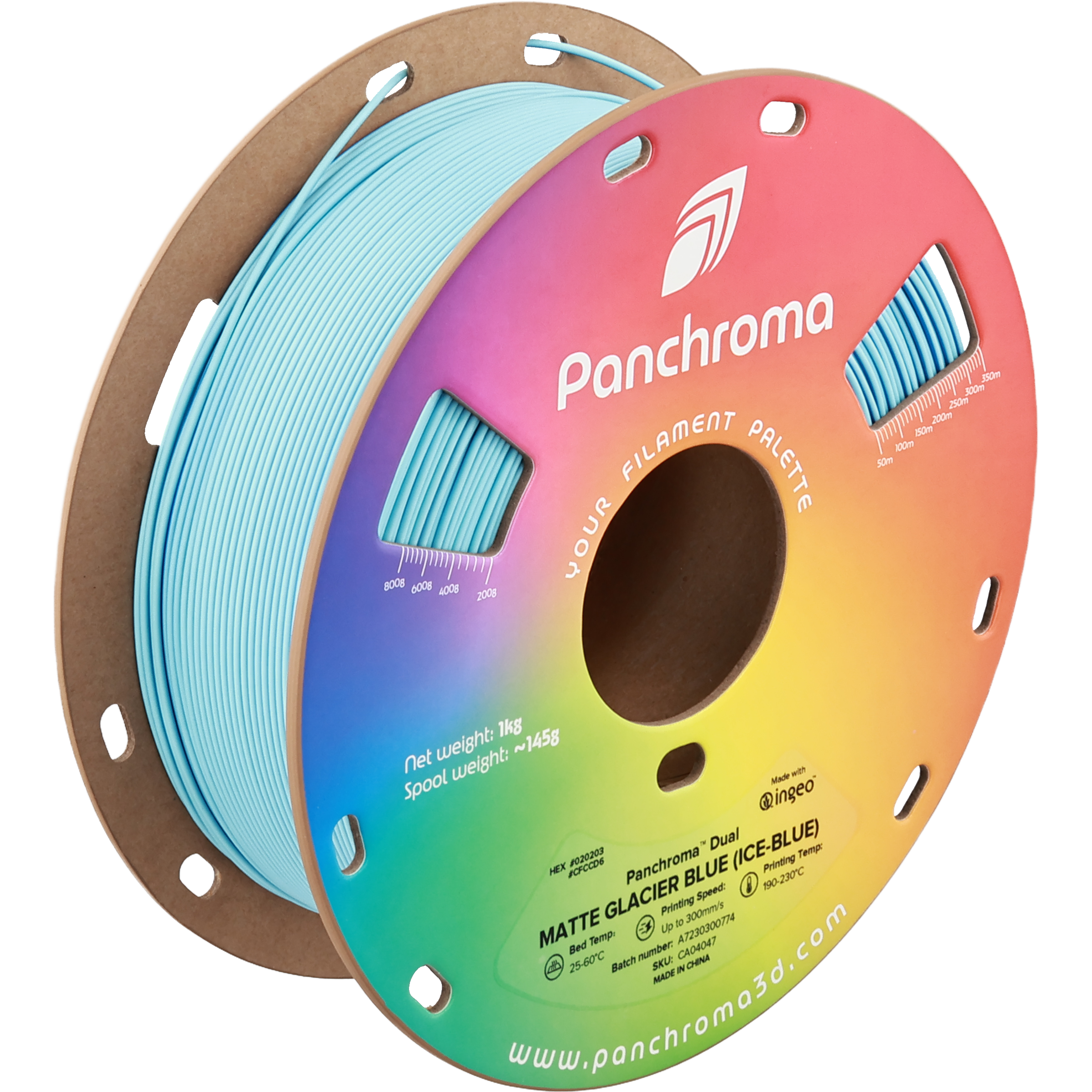 Panchroma™ PLA Dual Matte 1kg Glacier Blue (Ice-Blue) - Polymaker - Image 5