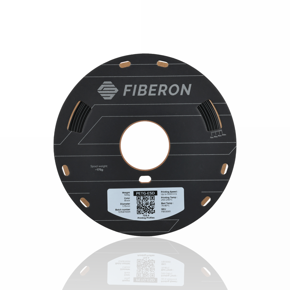 Fiberon™ PETG-ESD 1.75 500g Black - Polymaker - Image 2
