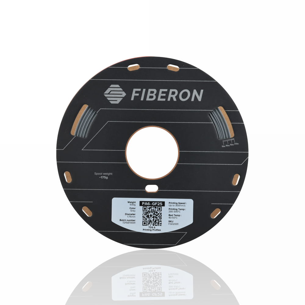 Fiberon™ PA6-GF25 1.75 500g - Grey - Polymaker - Image 2