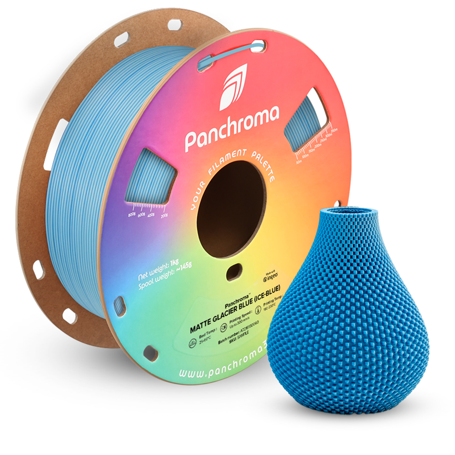 Panchroma™ PLA Dual Matte 1kg Glacier Blue (Ice-Blue) - Polymaker - Image 4