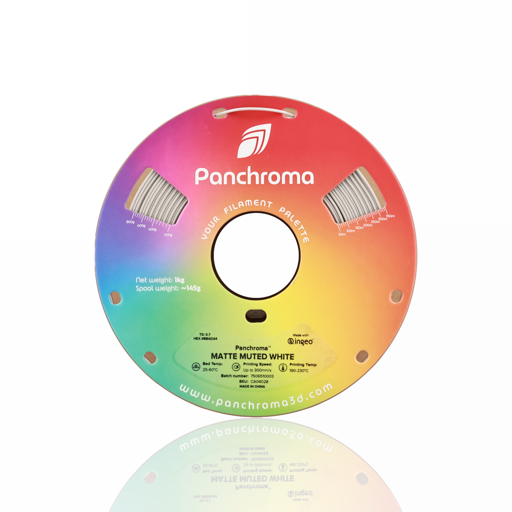 Panchroma™ PLA Matte Muted 1Kg White - Polymaker - Image 2