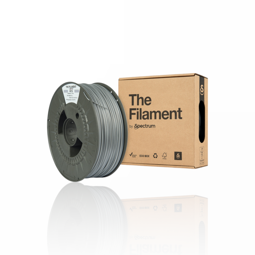 The Filament PETG 1Kg Silver Aluminium - Spectrum Filaments - Image 3