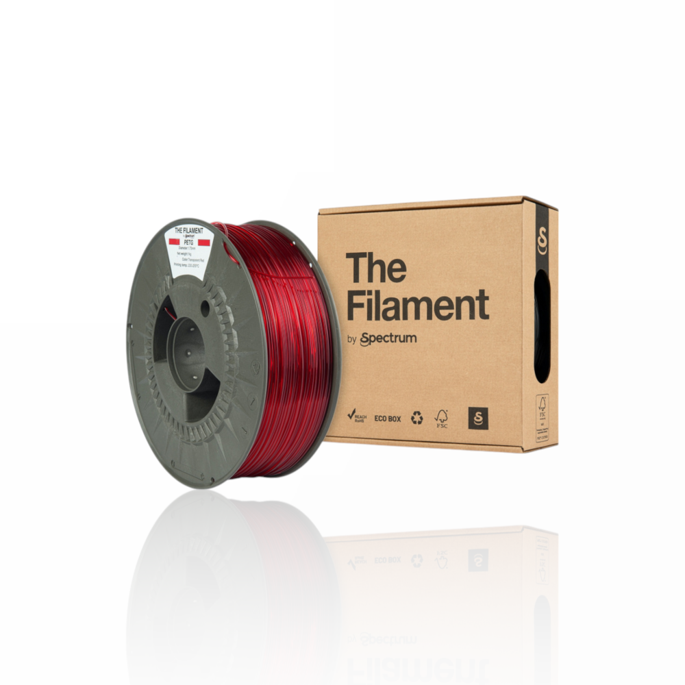 The Filament PETG 1Kg Transparent Red - Spectrum Filaments - Image 3