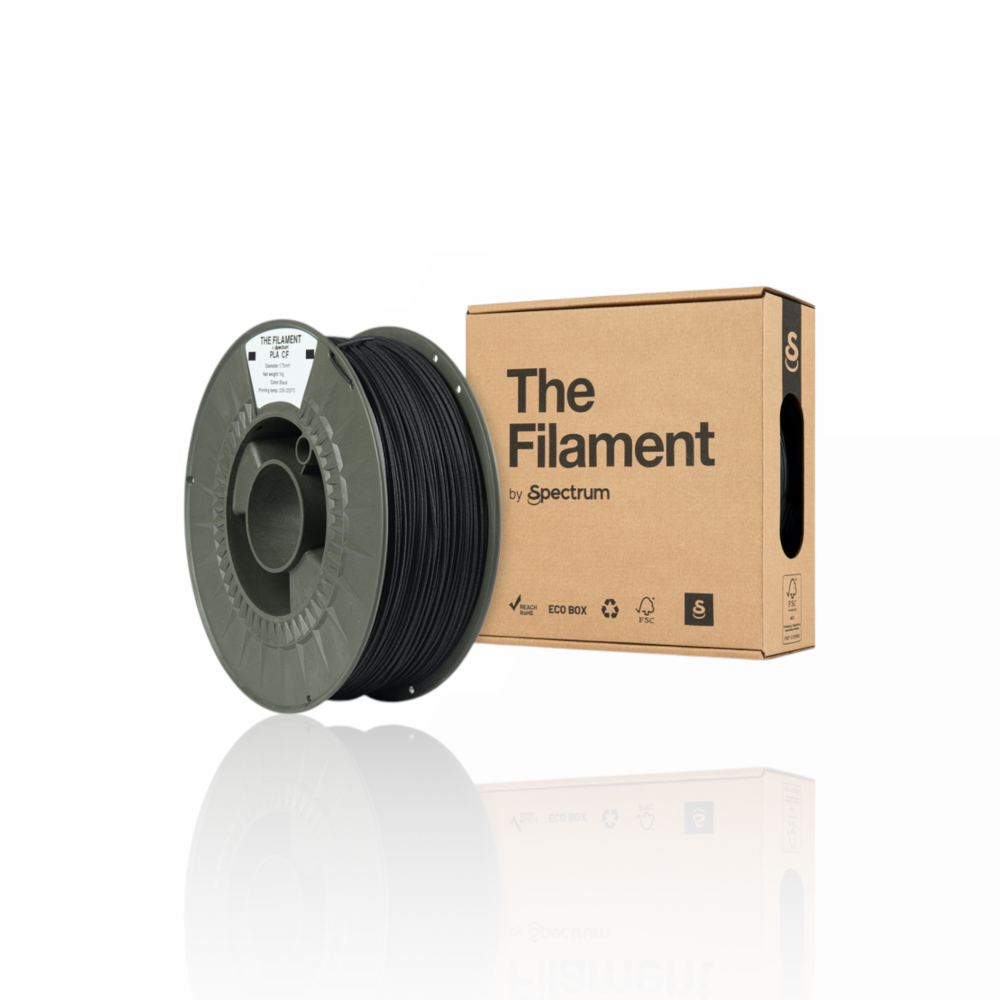 The Filament PLA CF (Fibras de Carbono) 1Kg Black - Spectrum Filaments - Image 3