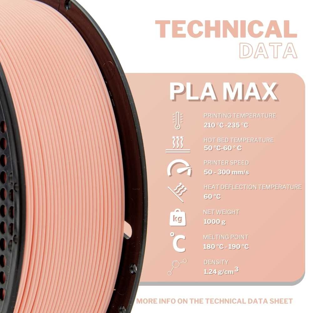 esFil PLA MAX 1kg Pink - 3DFILS - Image 3