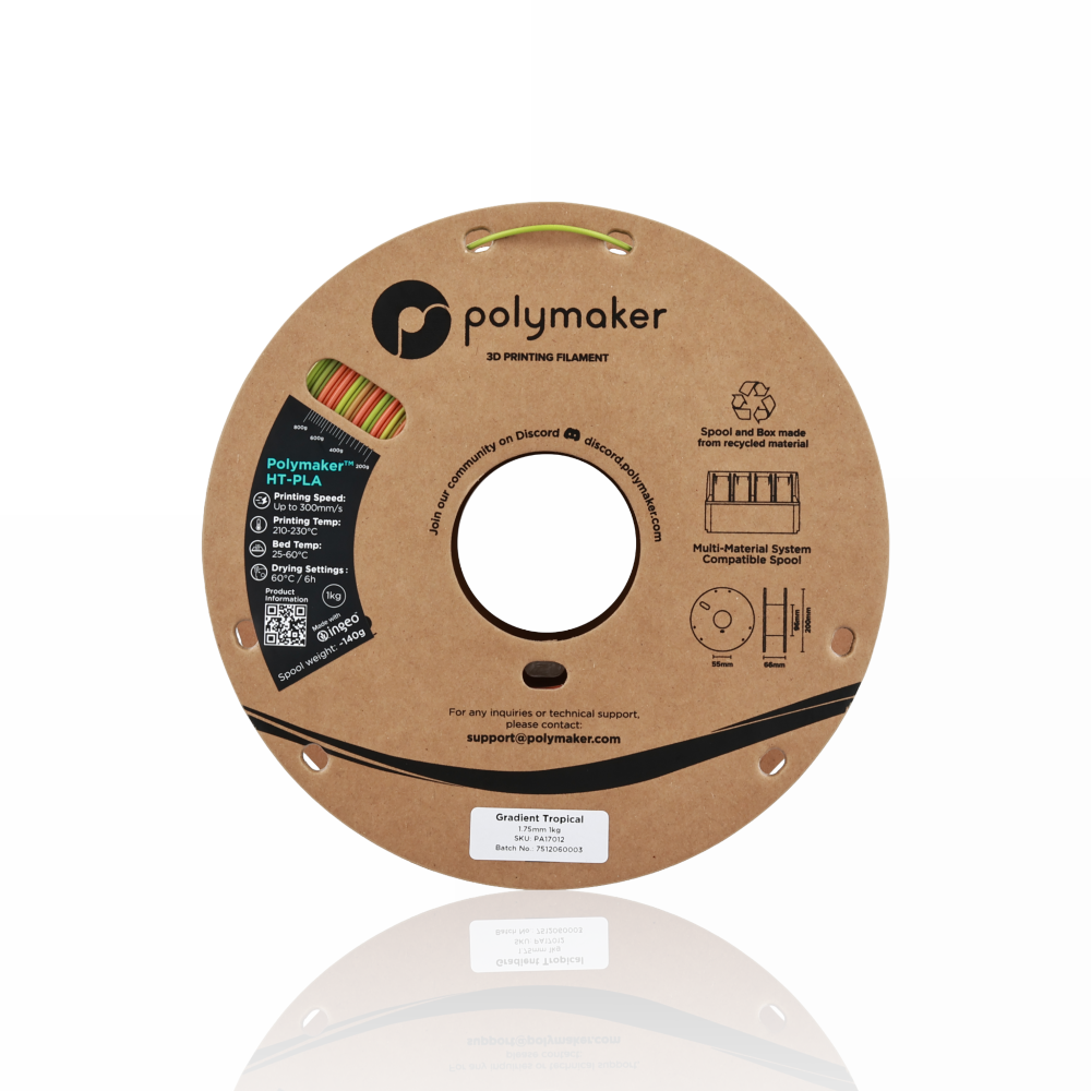 Polymaker™ High Temperature PLA 1kg Gradient Tropical - Polymaker - Image 5