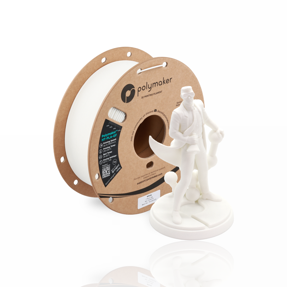 Polymaker™ High Temperature Glass Fiber PLA 1kg White - Polymaker - Image 3