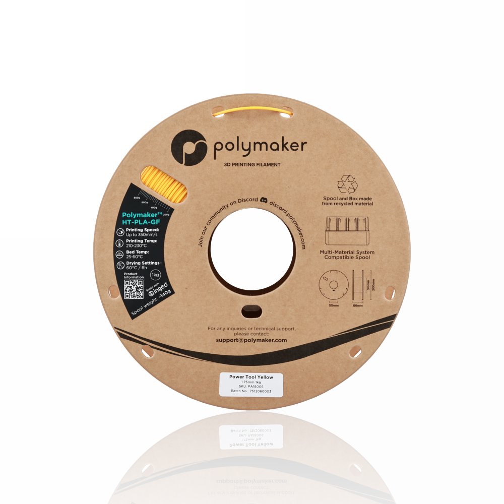 Polymaker™ High Temperature Glass Fiber PLA 1kg Power Tool Yellow - Polymaker - Image 6